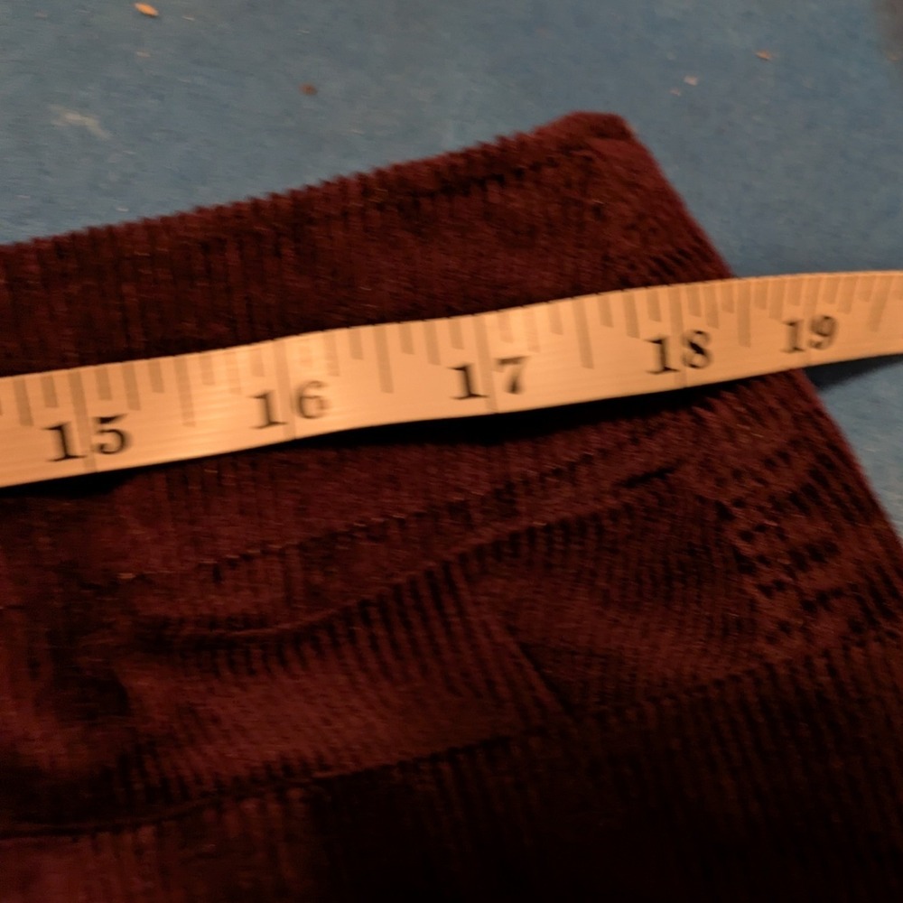 Corduroy Button Front Midi Skirt Plum Dark Academia Whimsygoth Size 18 - Picture 4 of 11